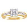 Image 1 : 0.25CT Diamond Invisible 14KT Ring Yellow Gold