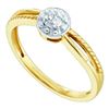 Image 1 : 0.05CT Diamond Promise 10KT Ring Yellow Gold