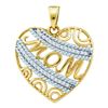 Image 1 : 0.10CT Diamond Mom 10KT Pendant Yellow Gold