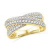 Image 1 : 0.50CT Diamond Anniversary 10KT Ring Yellow Gold