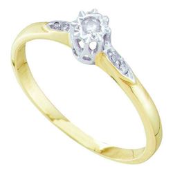 0.05CT Diamond Bridal 14KT Ring Yellow Gold