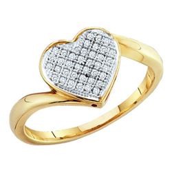 0.05CT Diamond Heart 10KT Ring Yellow Gold