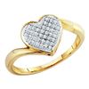 Image 1 : 0.05CT Diamond Heart 10KT Ring Yellow Gold