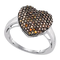 0.60CT Diamond Heart 10KT Ring White Gold