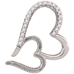 0.12CT Diamond Heart 10KT Pendant White Gold