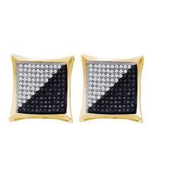 0.25CT Diamond Micro-Pave 10KT Earrings Yellow Gold