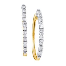 0.05CT Diamond Fanuk 10KT Earrings Yellow Gold