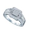 Image 1 : 0.20CT Diamond Micro-Pave 10KT Ring White Gold