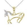 Image 1 : 0.02CT Diamond Horse 10KT Pendant Yellow Gold