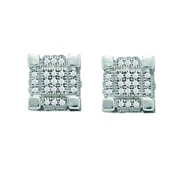 0.25CT Diamond Micro-Pave 10KT Earrings Yellow Gold