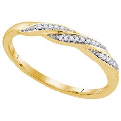 0.05CT Diamond Anniversary 10KT Ring Yellow Gold