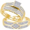 Image 1 : 0.50CT Diamond Trio Set 10KT Ring Yellow Gold