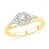 Image 1 : 0.33CT Diamond Bridal 10KT Ring Yellow Gold