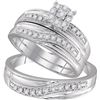 Image 1 : 0.33CT Diamond Trio Set 10KT Ring White Gold