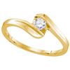 Image 1 : 0.15CT Diamond Bridal 10KT Ring Yellow Gold