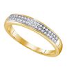 Image 1 : 0.10CT Diamond Micro-Pave 10KT Ring Yellow Gold