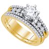 Image 1 : 1.50CT Diamond Bridal 14KT Ring Yellow Gold