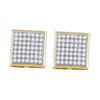Image 1 : 0.33CT Diamond Micro-Pave 10KT Earrings Yellow Gold