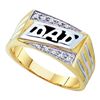 Image 1 : 0.05CT Diamond Dad 10KT Ring Yellow Gold