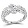 Image 1 : 0.60CT Diamond Bridal 10KT Ring White Gold