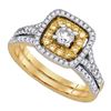 Image 1 : 0.75CT Diamond Bridal 14KT Ring Yellow Gold