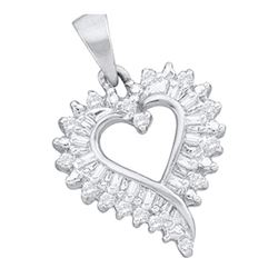 0.20CT Diamond Heart 10KT Pendant White Gold