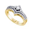Image 1 : 0.50CT Diamond Bridal 14KT Ring Yellow Gold