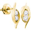 Image 1 : 0.25CT Diamond Anniversary 14KT Earrings Yellow Gold