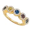 Image 1 : 0.35CT Diamond Anniversary 10KT Ring Yellow Gold