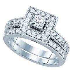 1.0CT Diamond Bridal 14KT Ring White Gold