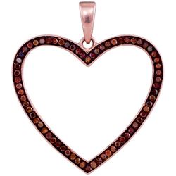 0.20CTW White and Champagne Diamond Heart 10KT Pendant Rose Gold