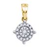 Image 1 : 0.02CT Diamond Micro-Pave 10KT Pendant Yellow Gold