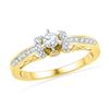 Image 1 : 0.35CT Diamond Bridal 10KT Ring Yellow Gold