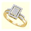 Image 1 : 0.33CT Diamond Micro-Pave 10KT Ring Yellow Gold