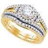 Image 1 : 1.25CT Diamond Bridal 14KT Ring Yellow Gold