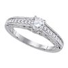 Image 1 : 0.60CT Diamond Bridal 14KT Ring White Gold