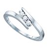 Image 1 : 0.15CT Diamond 3-Stone 14KT Ring White Gold