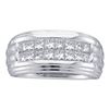 Image 1 : 2.0CT Diamond Mens 14KT Ring White Gold