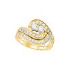 Image 1 : 1.0CT Diamond Bridal 14KT Ring Yellow Gold