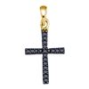 Image 1 : 0.15CT Diamond Cross 10KT Pendant Yellow Gold
