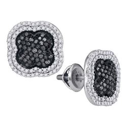 0.75CT Diamond Micro-Pave 10KT Earrings White Gold - GD88964