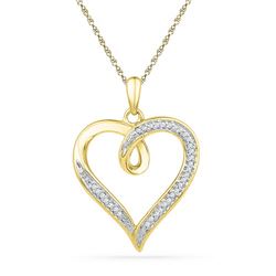 0.10CT Diamond Anniversary 10KT Pendant Yellow Gold - GD101083