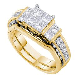 1.50CT Diamond Invisible 14KT Ring Yellow Gold - GD45444