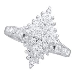 0.25CT Diamond Cluster 14KT Ring White Gold - GD20842
