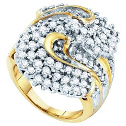 2CT Diamond Cluster 10KT Ring Yellow Gold - GD11292