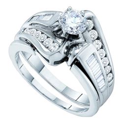 1.0CT Diamond Bridal 14KT Ring White Gold - GD40416