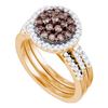 Image 1 : 1CT Diamond Flower 10KT Ring Rose Gold - GD72618