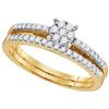 Image 1 : 0.35CT Diamond Bridal 10KT Ring Yellow Gold - GD104707