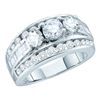 Image 1 : 2.0CT Diamond Anniversary 14KT Ring White Gold - GD52611