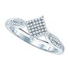 Image 1 : 0.20CT Diamond Micro-Pave 10KT Ring White Gold - GD81472